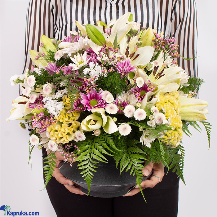 Eternal Elegance Flower Arrangement - By Shirohana Online at Kapruka | Product# EF_PC_FLOW0V841POD00028
