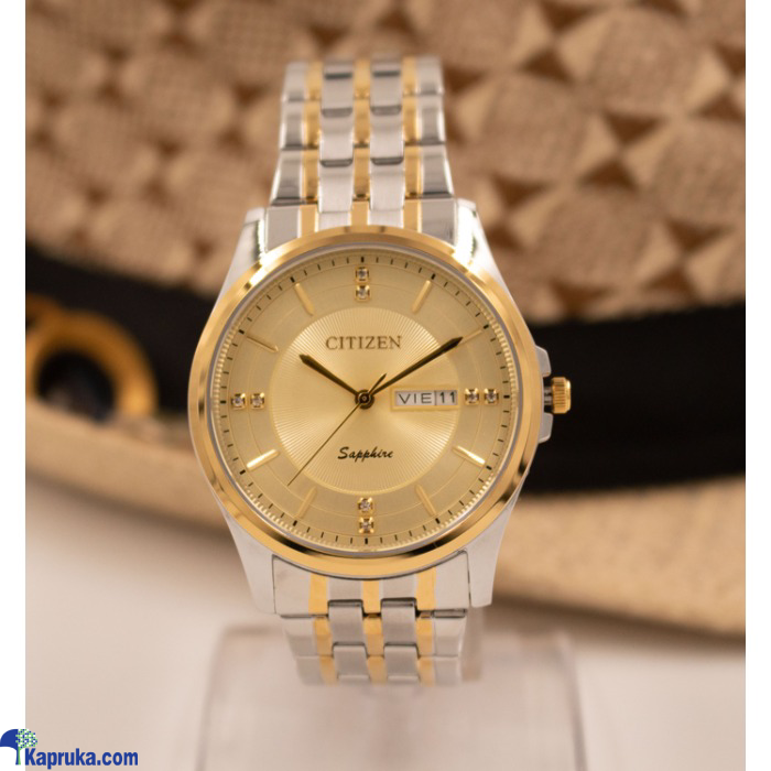 Citizen Gens Gold And Silver Colour Watch With A Golden Dial And A Sapphire Crystal Glass Online at Kapruka | Product# EF_PC_JEWE0V924P00014