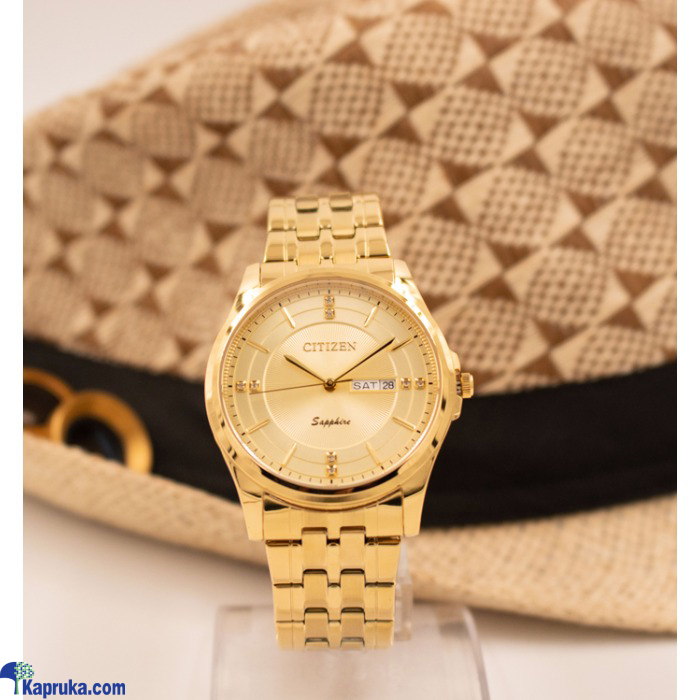 Citizen Gent's Gold Colour Watch With A Golden Dial And A Sapphire Glass Online at Kapruka | Product# EF_PC_JEWE0V924P00017
