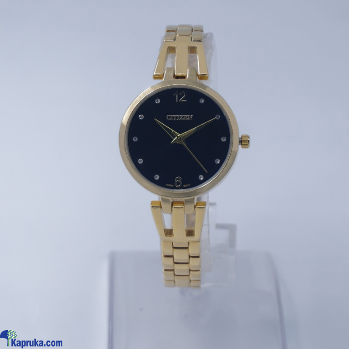 Citizen Ladies Gold Colour Watch With A Blackish Dial Online at Kapruka | Product# EF_PC_JEWE0V924P00031