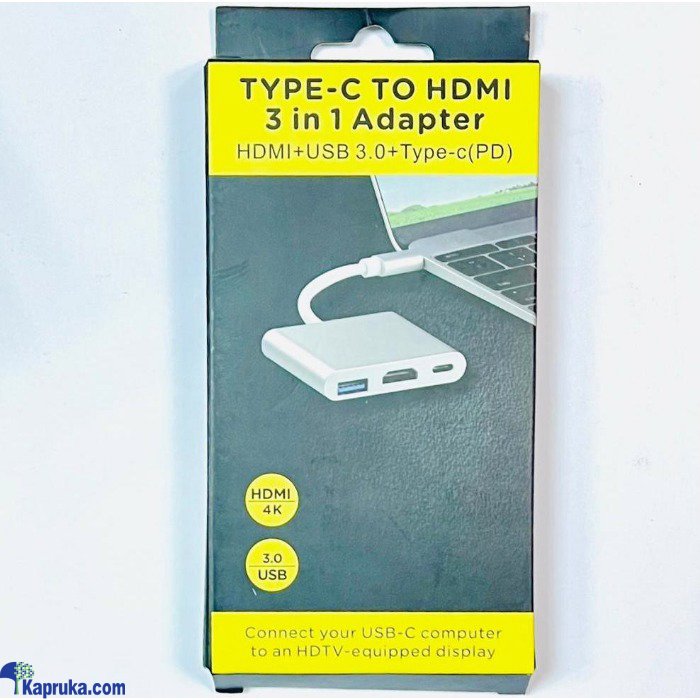 Type- C To HDMI 3 IN 1 Adapter Online at Kapruka | Product# EF_PC_ELEC0V1132POD00001