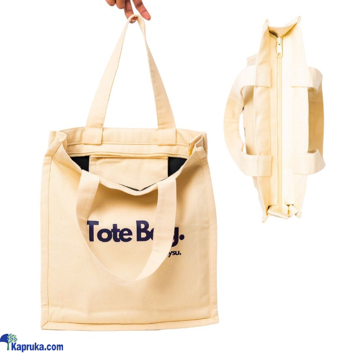 MYSU Premium Canvas Tote Bag Beige Online at Kapruka | Product# EF_PC_FASHION0V1428P00006