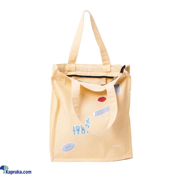 MYSU Premium Love Story Canvas Tote Bag Beige Online at Kapruka | Product# EF_PC_FASHION0V1428P00007
