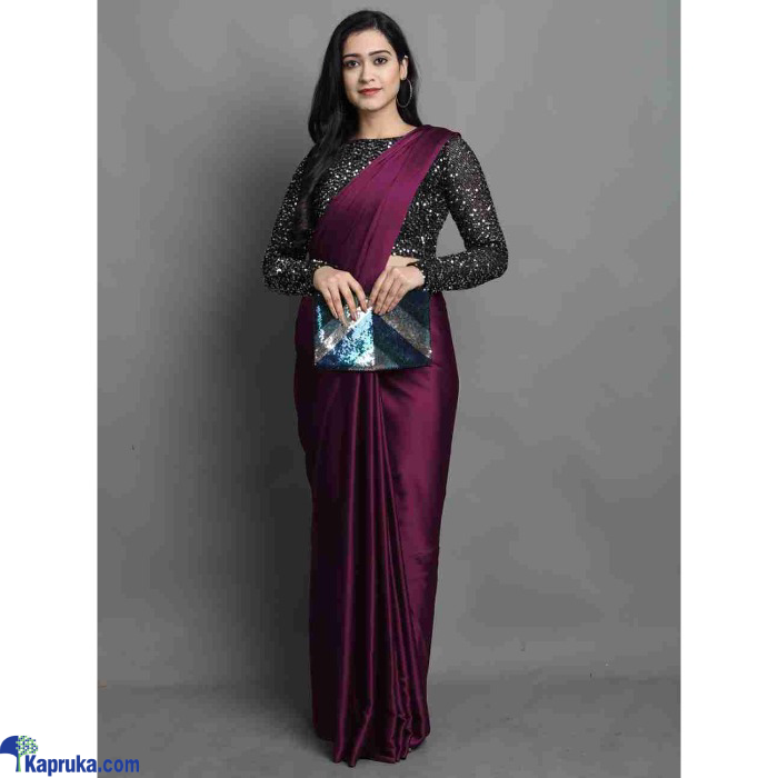 Plain Diamond Satin Silk Saree Online at Kapruka | Product# EF_PC_CLOT0V1743P00019