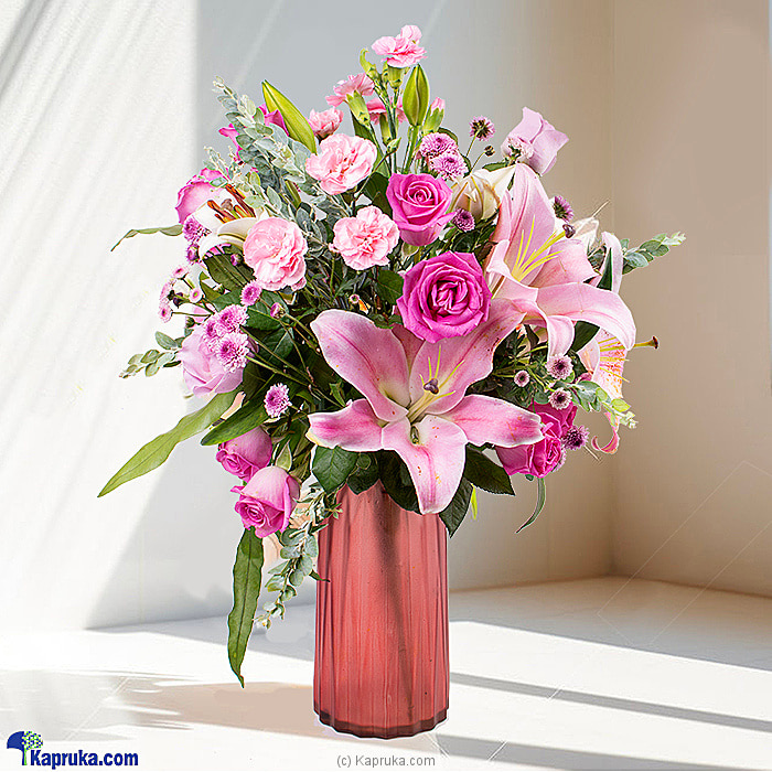 Flower Republic Blush Bloom Ensemble Vase Price in Sri Lanka Flowers