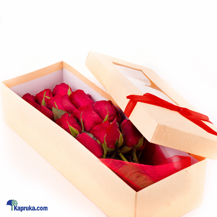 Dozen Red Roses In Recycled Paper Box Online at Kapruka | Product# flowers00T134