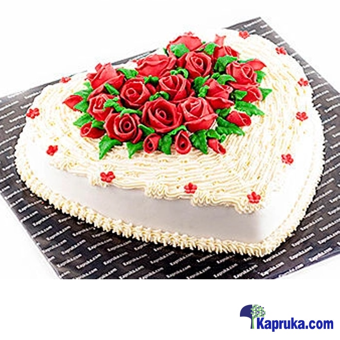 Kapruka Red Roses On A Heart Online at Kapruka | Product# cake00KA00148