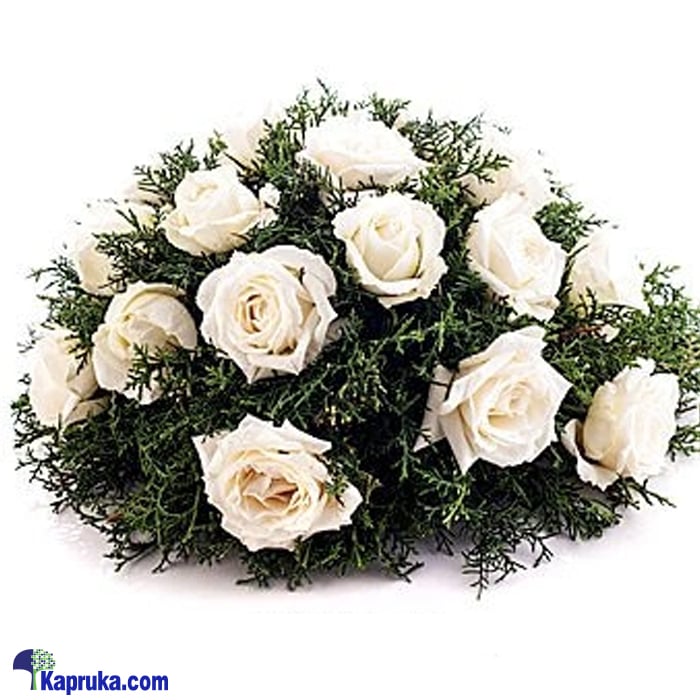 White Roses Coffin Wreath Online at Kapruka | Product# flowers00T211