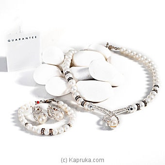Crystal Shell Pearl Necklace Set - GP0712 Online at Kapruka | Product# stoneNS0248