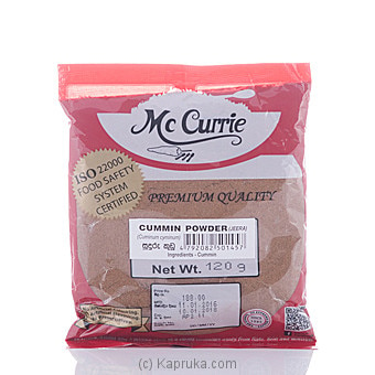 Mc Currie Cummin Powder 120g Online at Kapruka | Product# grocery00483