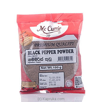 Mc Currie Black Pepper Powder 100g Online at Kapruka | Product# grocery00484