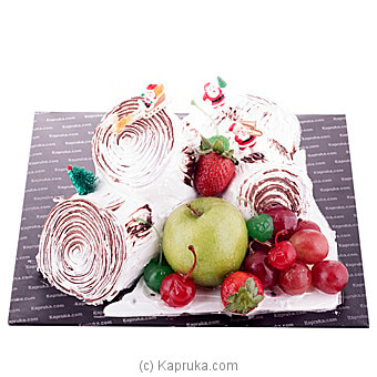 Traditional Yule Log With Fruits Online at Kapruka | Product# cake00KA00550