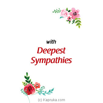 Sympathy Cards Online at Kapruka | Product# greeting00Z1292