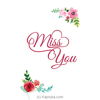 Miss You Card Online at Kapruka | Product# greeting00Z1295