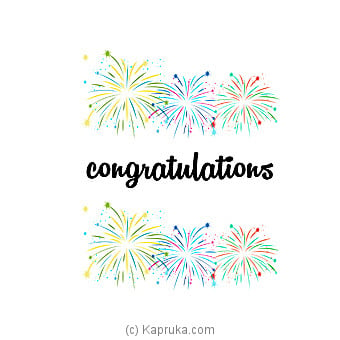 Congratulations Greeting Card Online at Kapruka | Product# greeting00Z1319