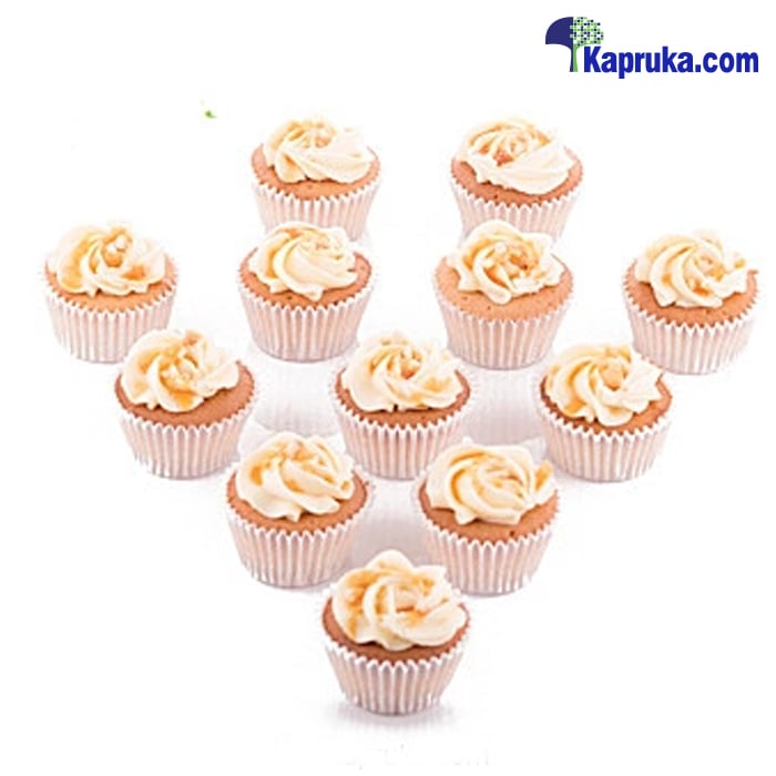 Vanila Caramel Cupcakes 12 Piece Pack Online at Kapruka | Product# cake00KA00665