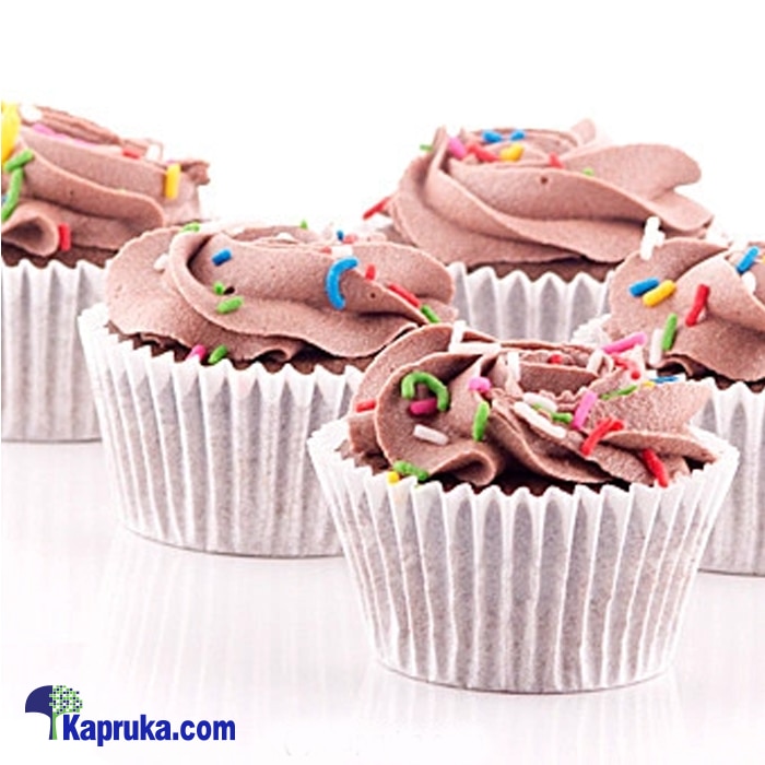 Chocolate Swril Cupcakes With Sprinkles - 12 Piece Pack Online at Kapruka | Product# cake00KA00667