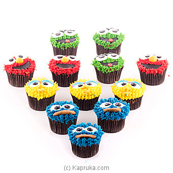 Cookie Monster Cupcakes- 12 Piece Pack Online at Kapruka | Product# cake00KA00654