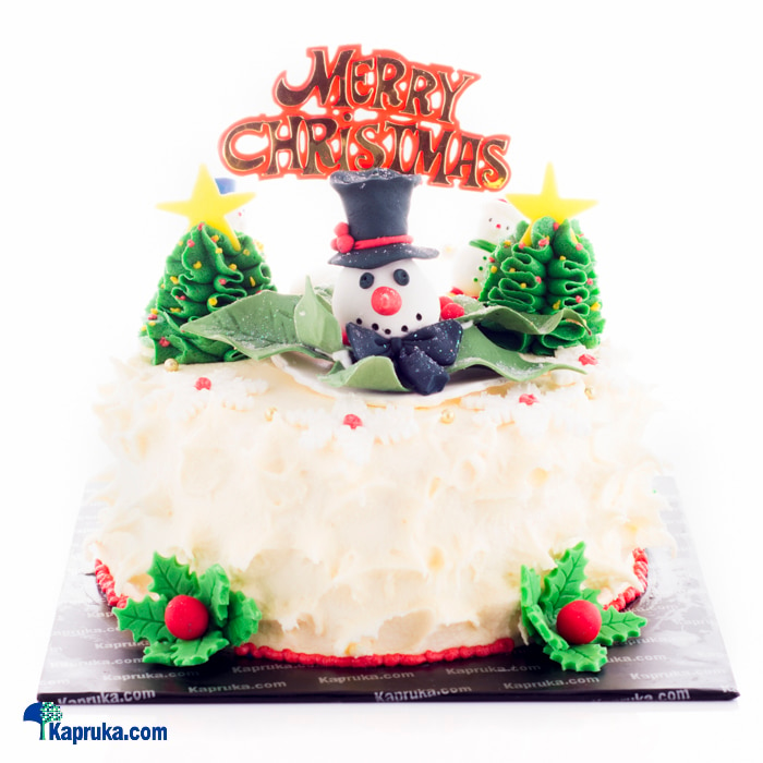 Snowflakes Ribbon Cake Online at Kapruka | Product# cake00KA00693