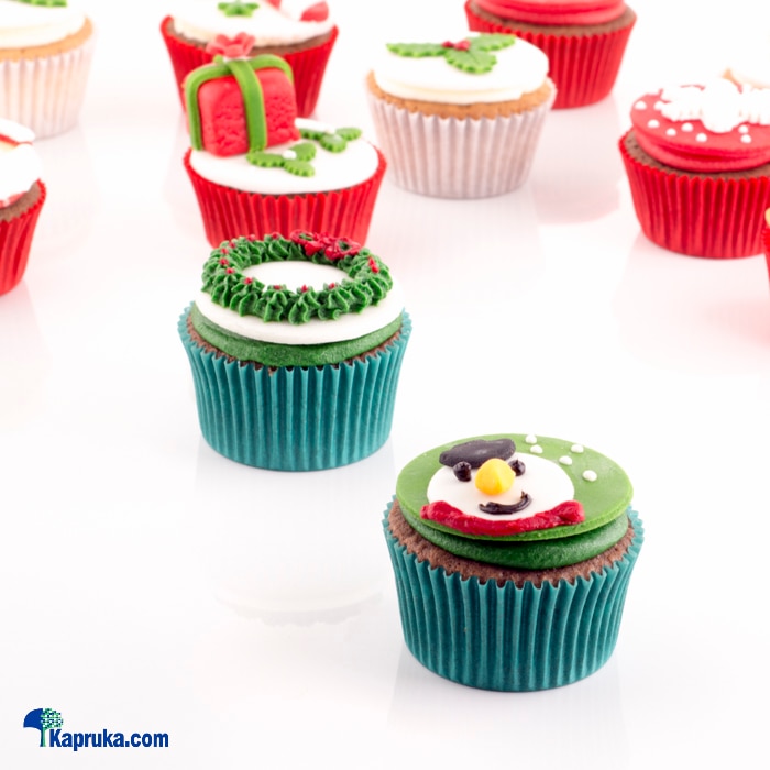 Blissful Christmas Cupcakes - 12 Piece Online at Kapruka | Product# cake00KA00690