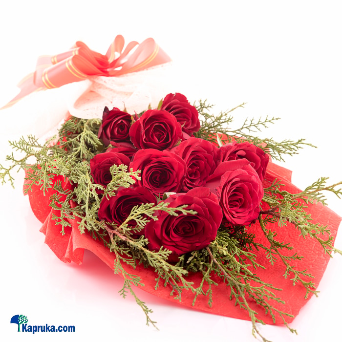 Will You Be Mine - 10 Red Rose Bouquet Online at Kapruka | Product# flowers00T805