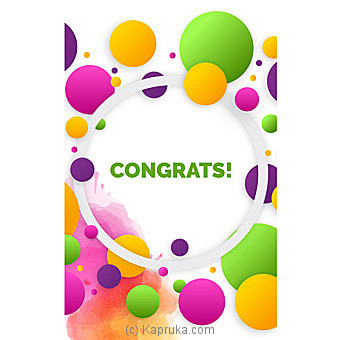 Congratulations Greeting Card Online at Kapruka | Product# greeting00Z1480