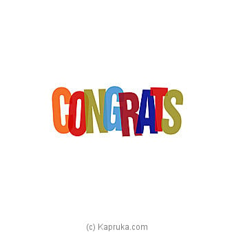 Congratulations Greeting Card Online at Kapruka | Product# greeting00Z1489