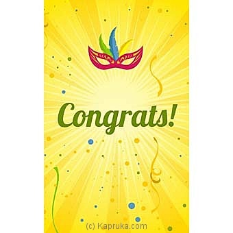 Congratulations Greeting Card Online at Kapruka | Product# greeting00Z1504