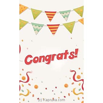 Congratulations Greeting Card Online at Kapruka | Product# greeting00Z1512