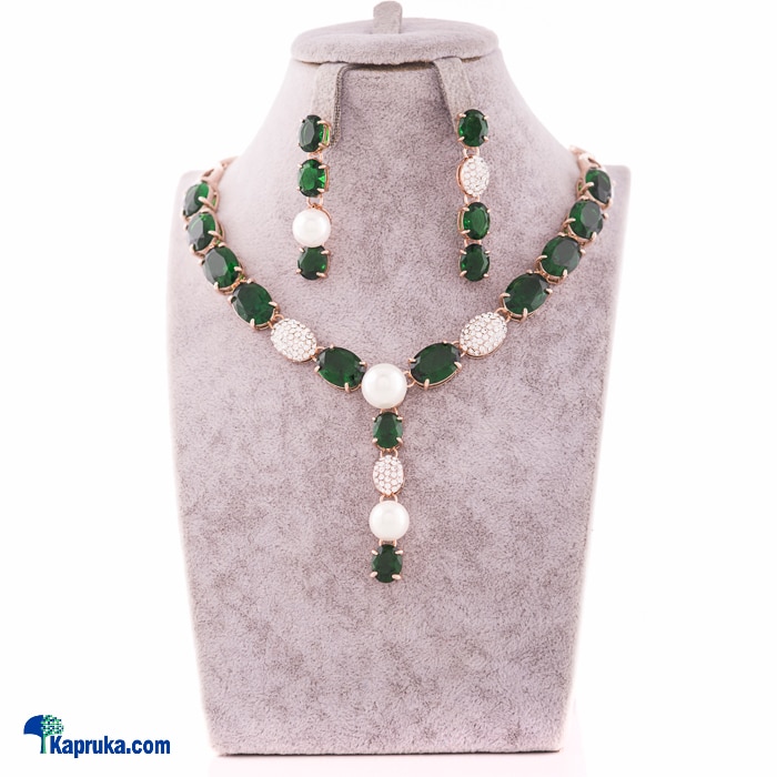 Green Crystal Jewelry Set Online at Kapruka | Product# jewllery00SK582