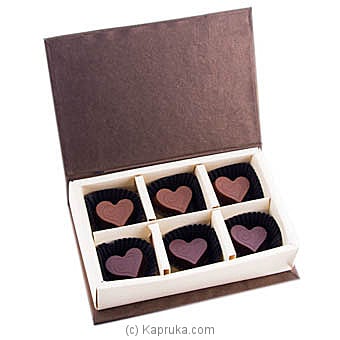 Heart Chocolates 06 Piece Box(java ) Online at Kapruka | Product# chocolates00659