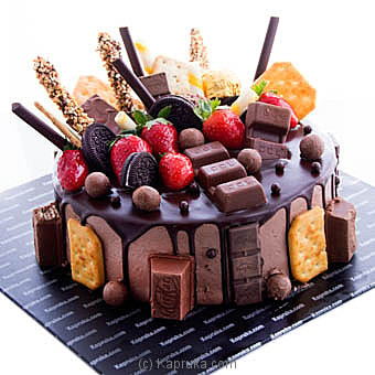 Choco With Strawberries Crispy Chocolate Cake Online at Kapruka | Product# cake00KA00795