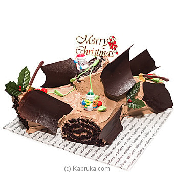 Woodland Yule Log Cake Online at Kapruka | Product# cakeMVP00111