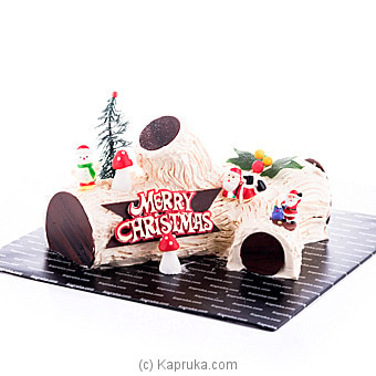 White Christmas Chocolate Yule Log Online at Kapruka | Product# cake00KA00824