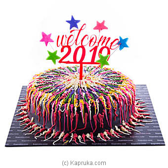 ' Welcome 2019' Ribbon Cake Online at Kapruka | Product# cake00KA00829