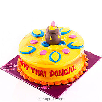 Divine Thai Pongal Ribbon Cake Online at Kapruka | Product# cakeDIV00125