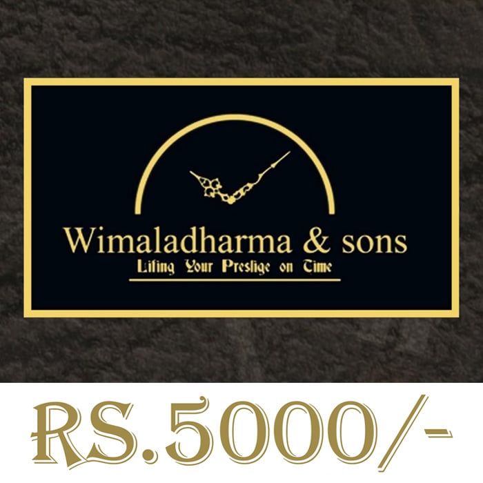 Wimaladharma And Sons Gift Voucher - Rs 5000 Online at Kapruka | Product# giftV00Z145
