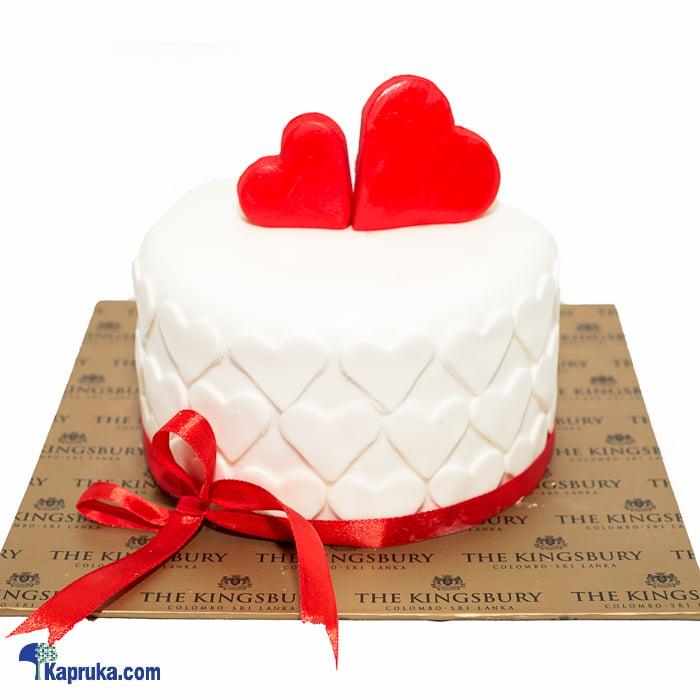 Kingsburry Double Heart Ribbon Cake Online at Kapruka | Product# cakeKB00187