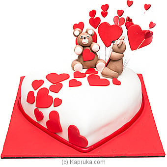 Galadari Heart Shaped Ribbon Cake Online at Kapruka | Product# cake0GAL00173