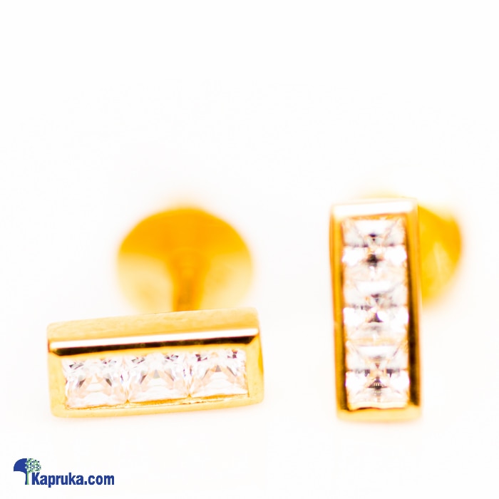Mallika hemachandra 22kt gold e'stud set with cubic zirconia- e961/2 Online at Kapruka | Product# jewelleryMH0201