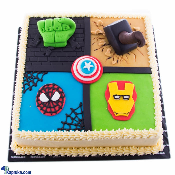 All- In- One Superheroes Cake Online at Kapruka | Product# cake00KA00868