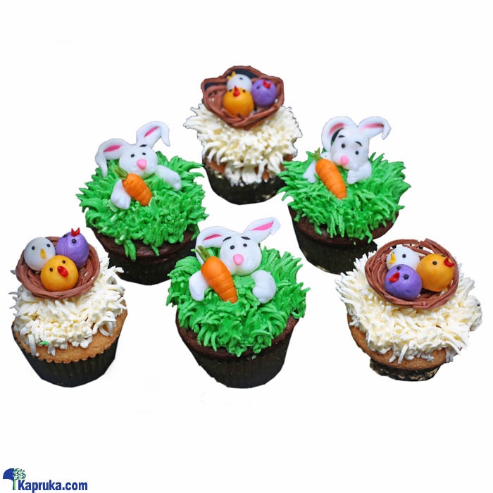 Hilton Easter 6 Pcs Of Cupcakes Online at Kapruka | Product# cakeHTN00208