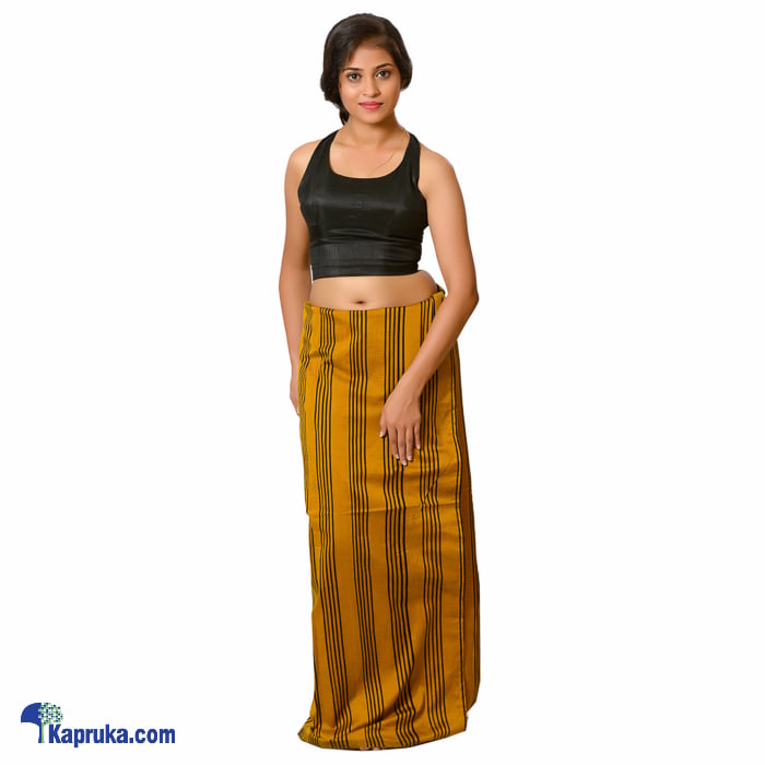 Kamba Black And Mustard Lungi With B Online price in Sri Lanka Handloom