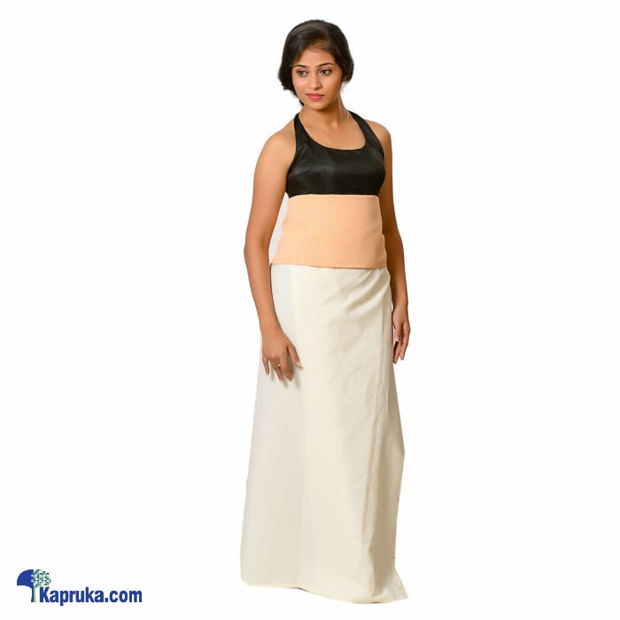 Linen Off White Lungi With Yellow Color Stripe Blouse Materiel Small Online at Kapruka | Product# clothing0593_TC1