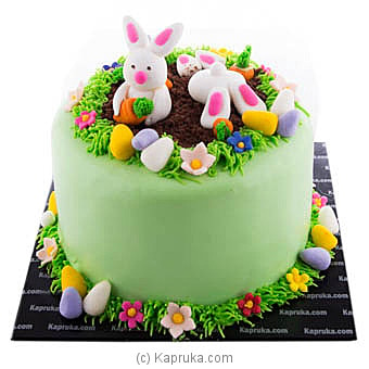 Easter Bunny Hugs Ribbon Cake Online at Kapruka | Product# cake00KA00888