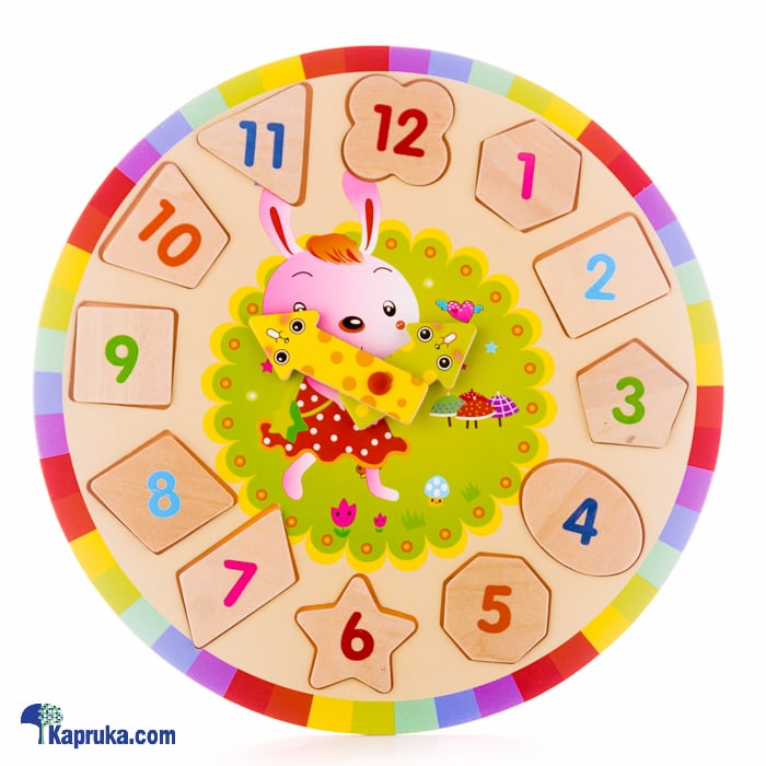 Kids Learning Wooden Puzzle Clock - Rabbit Online at Kapruka | Product# childrenP0398