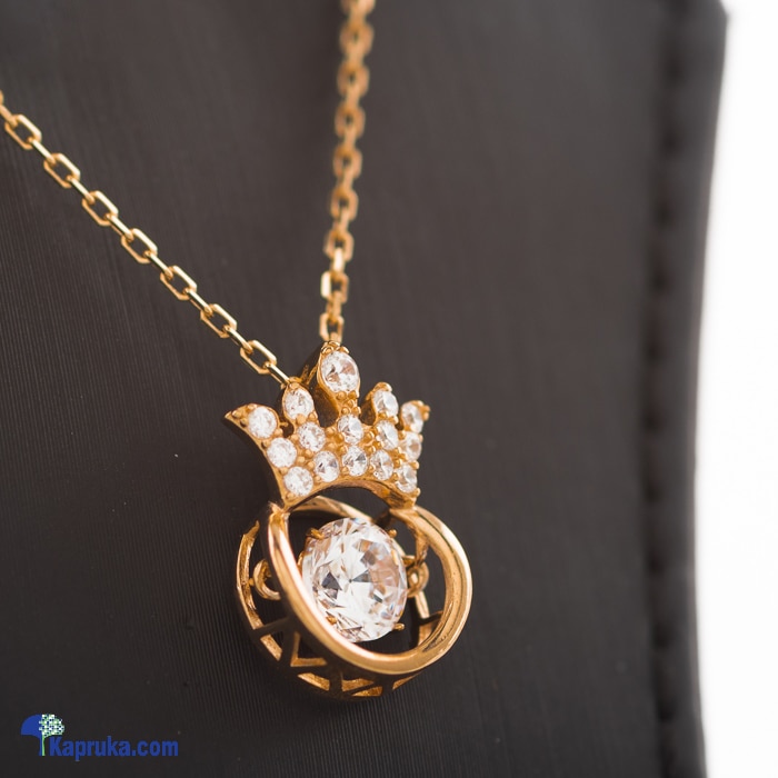Crown Crystal Pendant With Necklace Online at Kapruka | Product# jewllery00SK653