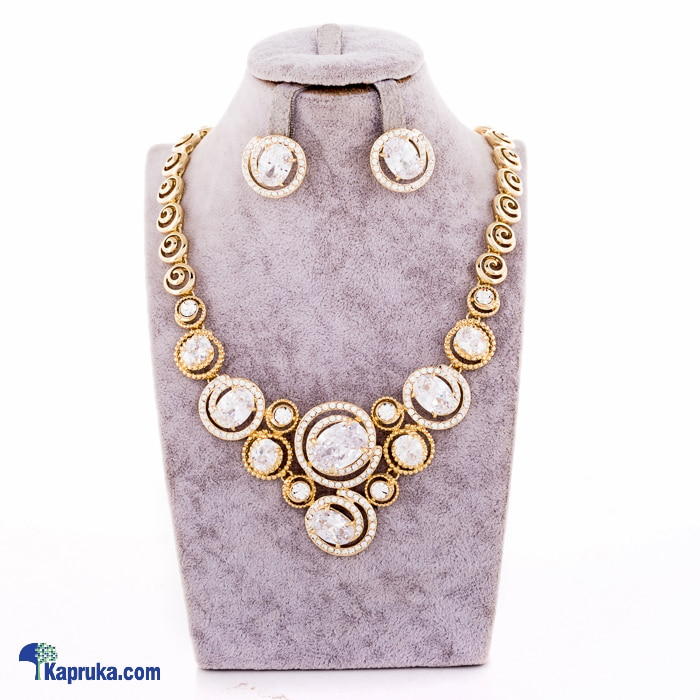 White Stone Jewelry Set ( Necklace And Earrings Set) Online at Kapruka | Product# jewllery00SK682