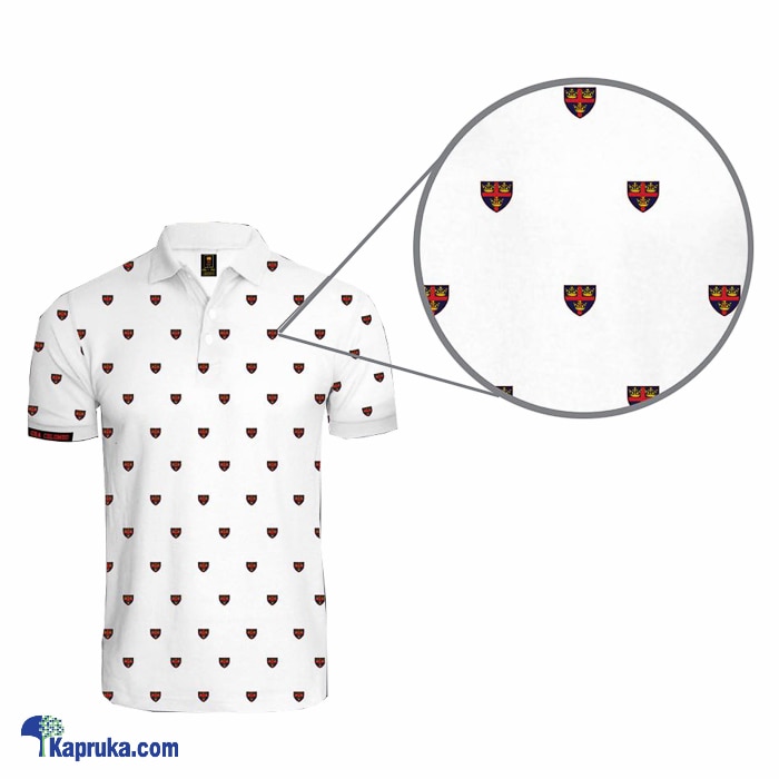 Trinity College All Over Printed Polo Shirt- White Large Online at Kapruka | Product# schoolpride00101_TC3