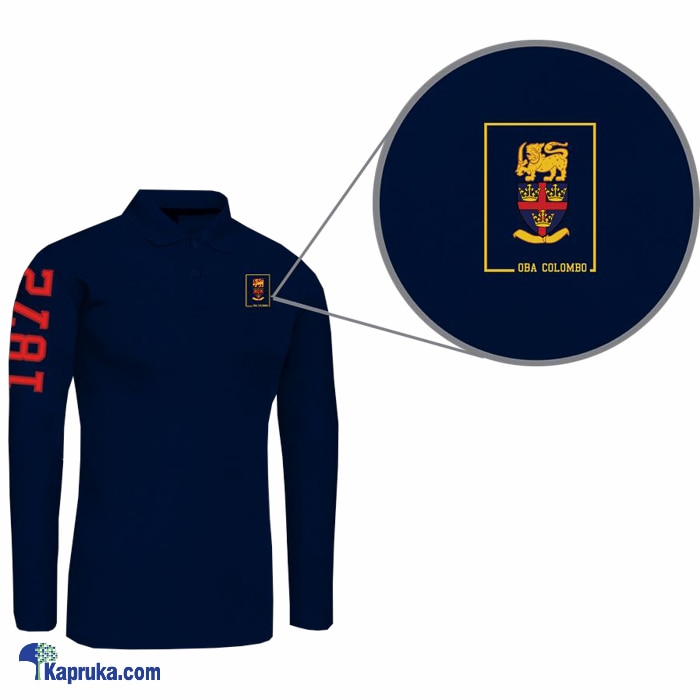 Trinity College Long Sleeve Polo Shirt- Blue XXL Online at Kapruka | Product# schoolpride0098_TC5